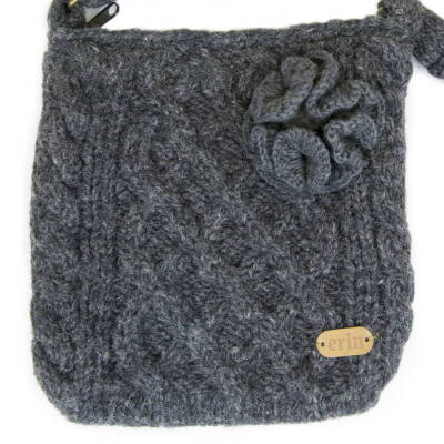 Felt Wool Hand Bag Red - Erin Knitwear