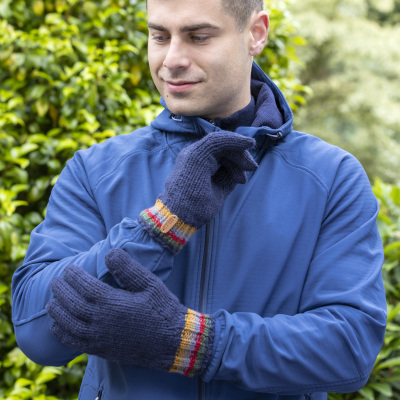 Wool Finger Gloves Navy PK1811
