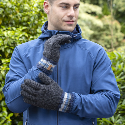 Wool Finger Gloves Blue PK2311