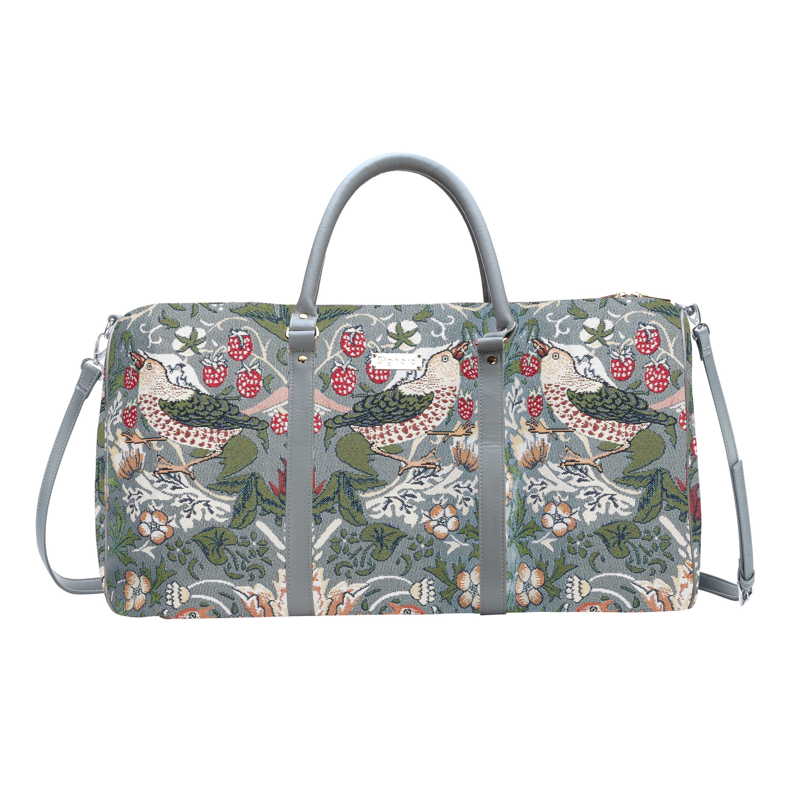 Tapestry Big Holdall Bag Strawberry Thief Grey